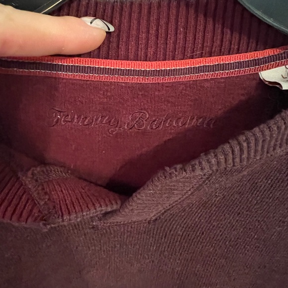 ~Tommy Bahama Red Split Neck Sweatshirt Sz. L *EUC MSRP: $110+tax - Picture 5 of 8